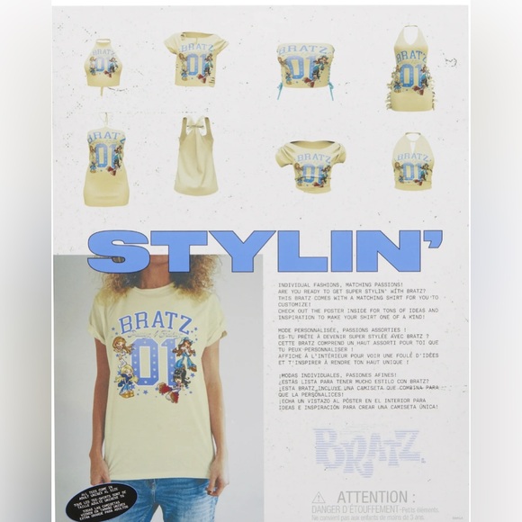 Bratz Stylin' Sasha Doll & Adult XL Graphic Tee NIB Matching Fashion Tee - Picture 11 of 16